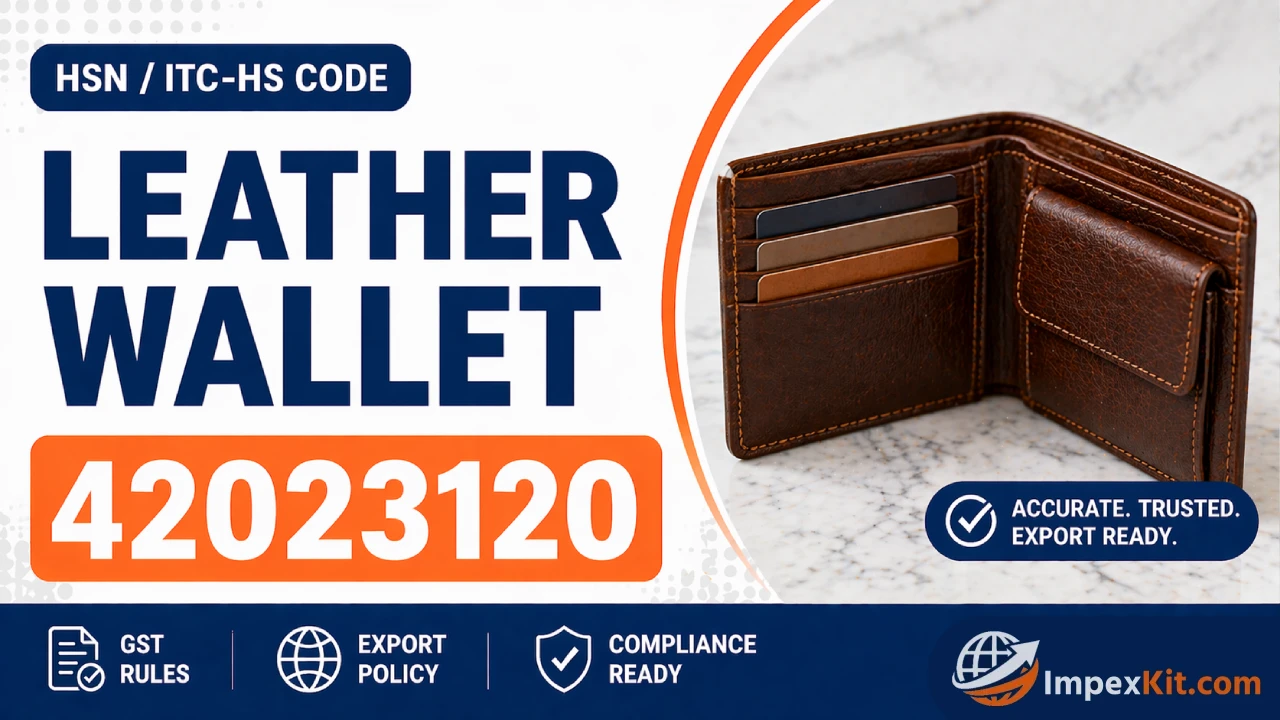 HSN Code for Leather Wallet India 42023120