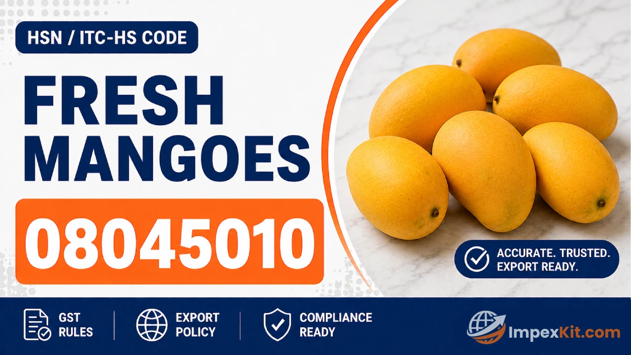 HSN Code for Fresh Mangoes India 08045010